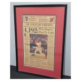 Pete Rose Signed 4192th Hit Cincy Enquirer Auto
