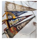 Lot Of 4 1950s Felt Pennants