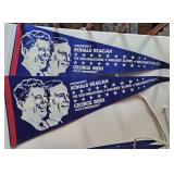 Two 1984 Regan For President Felt Pennants