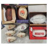 9 VTG NIB Browns & OH ST Memorabilia Footballs