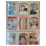 Lot Of 9 1972 Topps MLB Cards