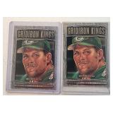 Two 1999 Donruss Gridiron Kings Brett Favre Cards