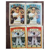Lot of 4 1972 Topps Willie Stargell Cards