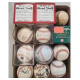 Lot of 12 Signed Baseballs Some are unlnown