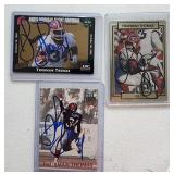 Lot Of 3 Thurman Thomas Auto Cards Inc RC