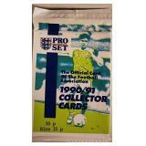 18 Sealed 90/91 Pro Set Soccer Card Packs England