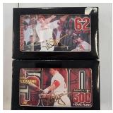 2 Sealed Mark McGwire 24k Gold HR  Chase Card Sets