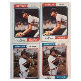 Lot of 4 Topps 1974 Carew & Kaline Cards