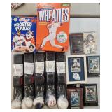 Mixed VTG Sports Lot Full Wheaties Boxes & Plaques