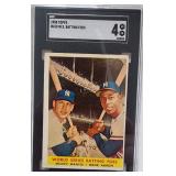 1958 Topps Mantle & Aaron Foes SGC 4