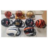 Lot of 9 New NFL Mini Helmets