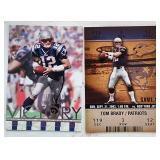 Two Tom Brady 1990s NFL Cards