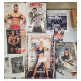9 Autographed Pictures Famous Body Builder's & Mor