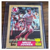 Signed 1987 Topps Wally Joyner #80 RC Auto