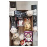 Box Full Of VTG Commemorative Baseballs