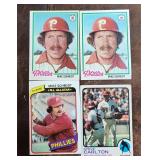 Lot Of 4 Topps 1970s Schmidt & Carlton Cards