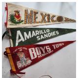 Lot Of 3 1940s & 50s Felt Pennants