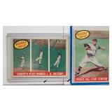 Two 1959 Topps Thrills Duke Snider & Pierce Cards