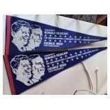 Two 1984 Regan For President Felt Pennants