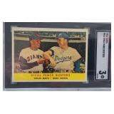 1958 Topps Mays & Snider Fence Busters SGC 3