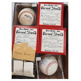 Lot Of 6 Signed Baseballs Milton Bradley & More