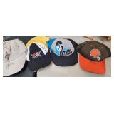 Lot of 4 signed VTG Sports Hats