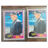 Lot Of 2 1981 Topps Kirk Gibson Rookie Cards