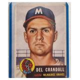 1953 Topps Del Crandall #197 Card