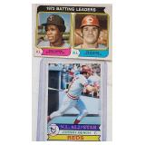 1974 Pete Rose Rod Carew Leaders & Bench RB Lot