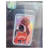 1985 Fleer Michael Jordan Fadeaway RC Sealed COA