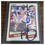 Signed 1990 Fleer Tony Gwynn #157 Auto