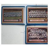 Lot Of 3 1957 Topps Baseball Team Cards