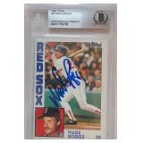 1984 Topps Wade Boggs RC Auto Beckett Authentic
