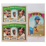 3 1972 Topps Hank Aaron & Fergie Jenkins Cards