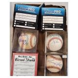 Lot Of 6 Signed Baseballs Travis Hafner & More