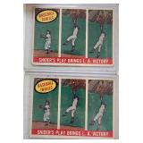 Two 1959 Topps Duke Snider Baseball Thrills Cards