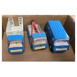 3 Vintage Tonka Blue Vehicle Trio