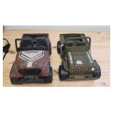 Two 70s-80s Tonka Jeeps Gold Digger/Army