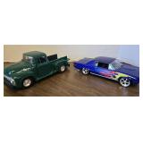 1956 Ford F-100 die-cast truck & Pontiac GTO