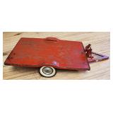 1960s Tru Scale 1/16 scale red tilt bed trailer