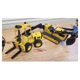 Two 60s-70s Tonka Track Hole & Fork Lift