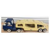 1960s Structo Turbine Semi & Car Hauler Trailer