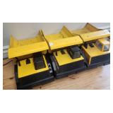 Lot Of 3 1990s Tonka Mighty Diesel Dump Trucks