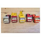 Five 1970s pressed steel Tonka Mini Trucks