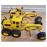 Two 1970s Tonka pressed steel road graders