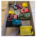 Nine 70s&80s Toy Vehicles & Trailer Lot