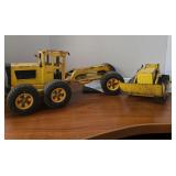 60s Tonka Road Grader and Bulldozer