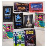 9 VTG Sealed Star Wars/S Trek & More Packs