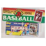 Two 1991 Factory Sets Bowman MLB Topps NHL