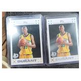 Two Topps 2008 Kevin Durant Rookie Cards